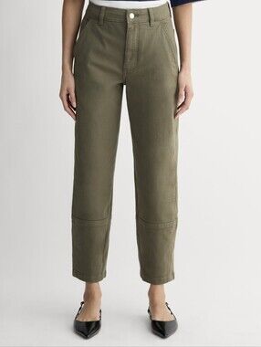 Everlane The Utility Barrel Pant Kalmata Cotton High Rise Barrel Leg Pants 12